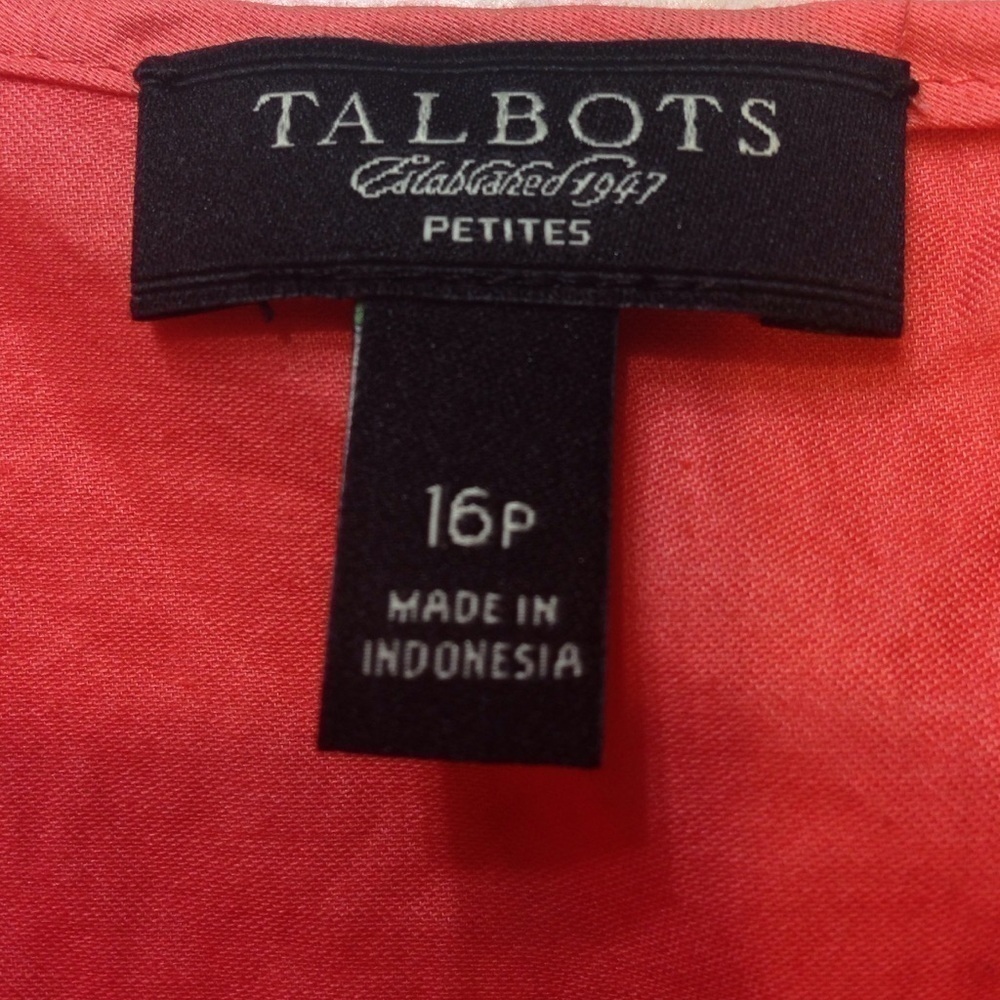 *talbots Orange Ruffle Top 16 P - Picture 4 of 4